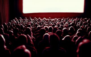crowd in movie theater image